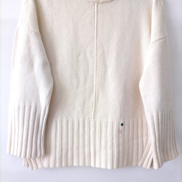 Marella Monochrome Womens Ivory Mock Neck Drop Shoulder Pullover Sweater Size L - Picture 4 of 10